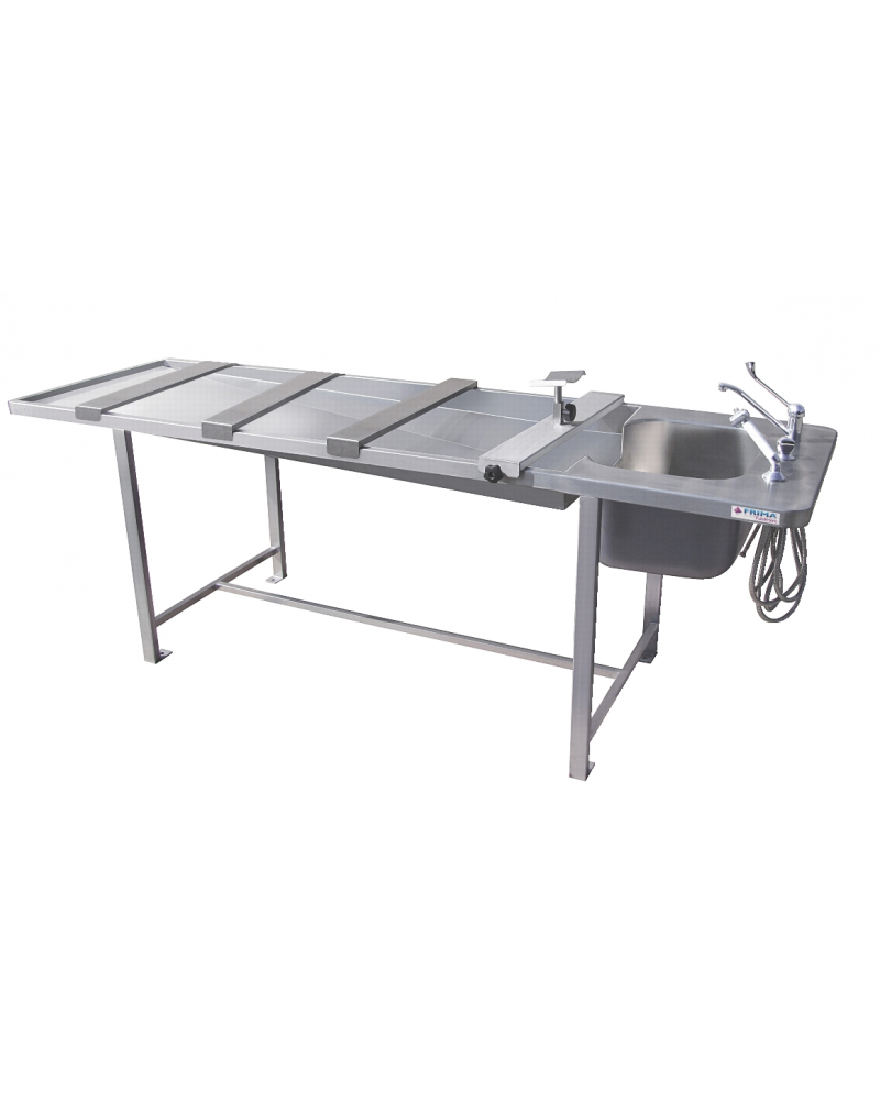 Table d'autopsie avec lavage permanent, Modèle Tabl002
