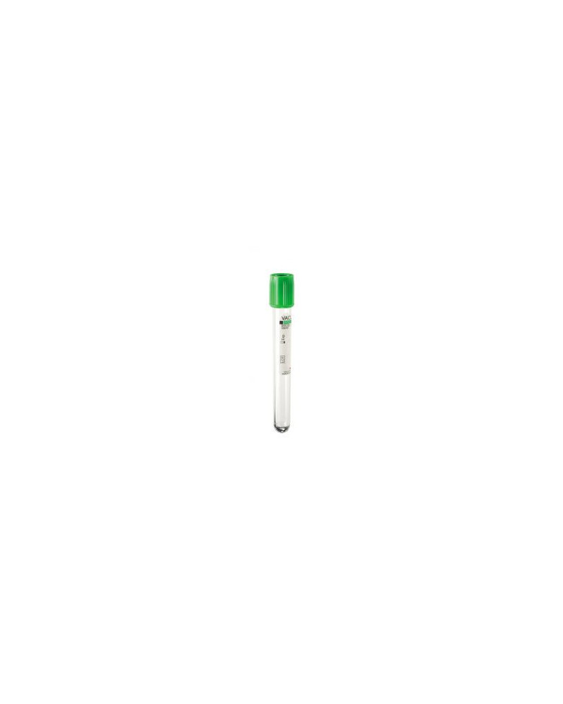 Tube de prélèvement sous vide vacutest en P.E.T. 3ML/5ML HEPARINE LITHIUM stérile