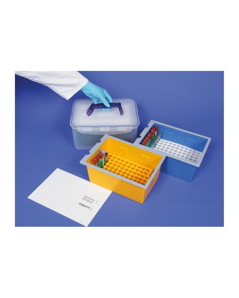 Megabox petit modèle, portoir mousse, 32 tubes de 5 ml Megabox petit modèle, portoir mousse, 32 tubes de 5 ml