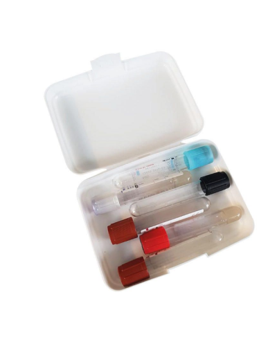 Boîte de transport en polypropylène pour 6 tubes 5/7ml 115x85mm blanche (carton de 172 pcs)