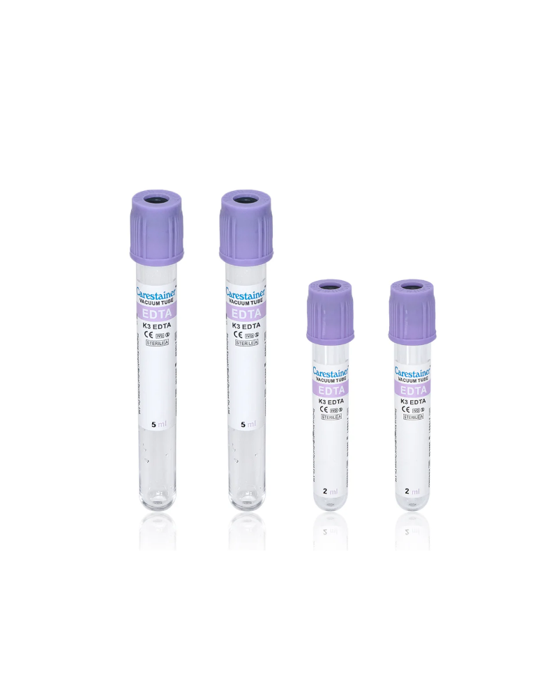 Tube de prélèvement sous vide vacutest en p.e.t 4ml/5ml EDTA K3 stérile