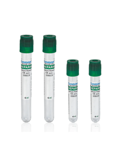 Tube de prélèvement sous vide en p.e.t 9ml/10ml HEPARINE LITHIUM stérile