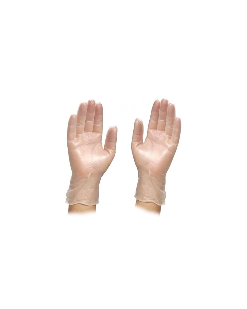 Gants vinyle légèrement poudrés, moyen 7-8