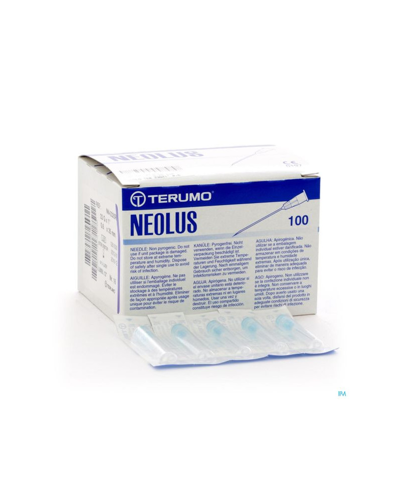 Aiguille NEOLUS TERUMO à usage unique, 25 x 0,9 mm - 20 g