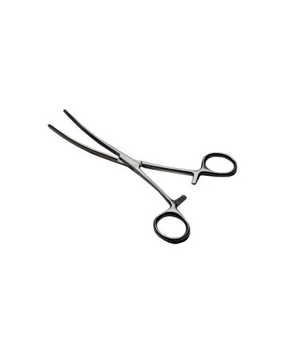 Pince clamp de doyen, courbe, 15 cm