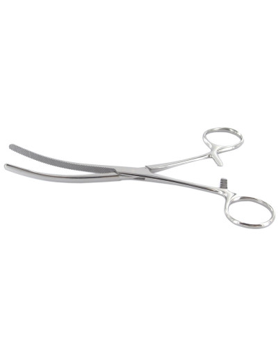 Pince clamp de doyen, courbe, 23 cm