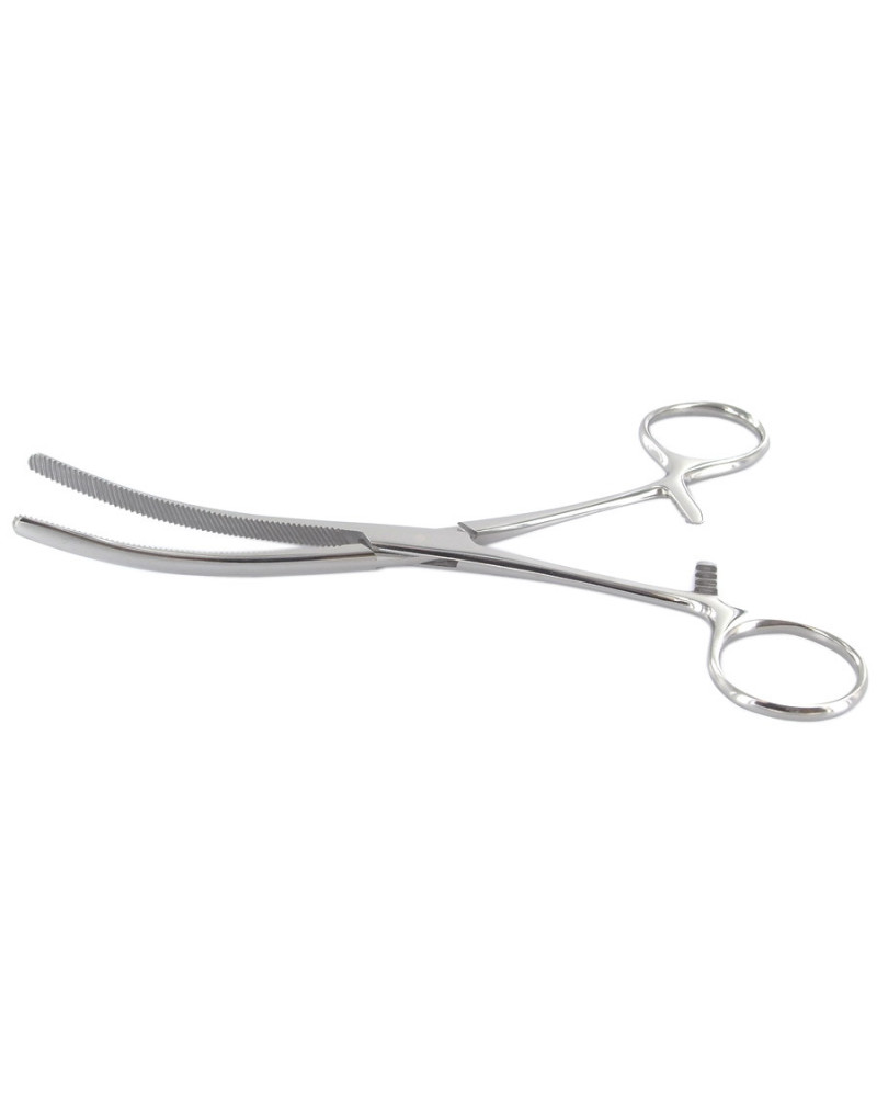 Pince clamp de doyen, courbe, 23 cm