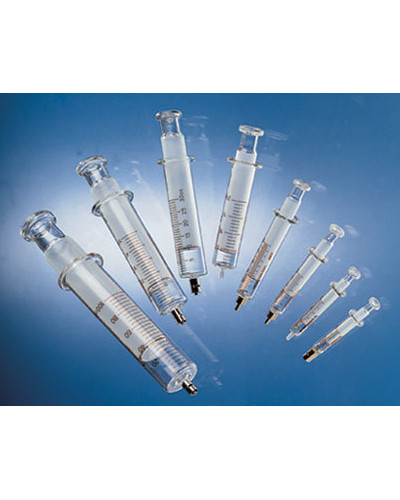 Seringues en verre, bout verre luer excentré, 20ml