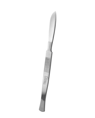 Bistouri fixe, manche plat, lame convexe 50mm