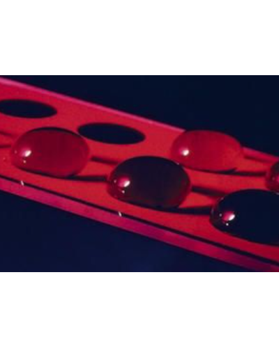 Lames avec revêtement teflon rouge, Ø puits: 5 mm