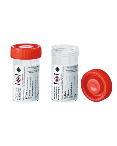 Flacons avec acide borique plastiques GOSSELIN - 35 x 70 mm, Capacité 60ml