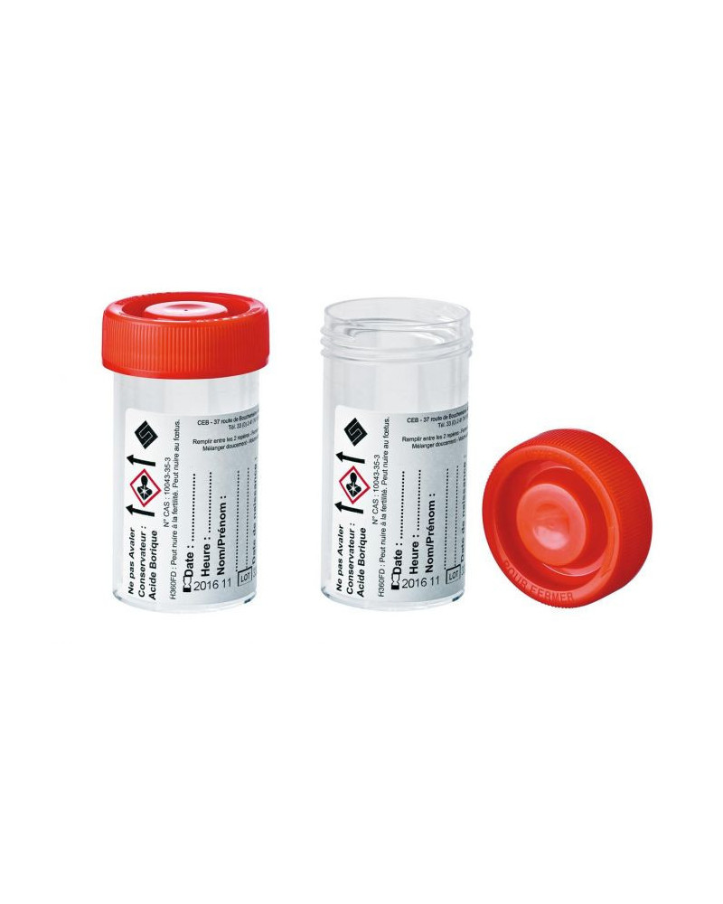 Flacons avec acide borique plastiques GOSSELIN - 35 x 70 mm, Capacité 60ml