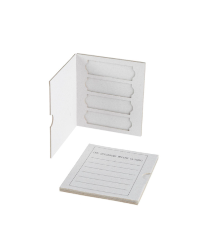 ECOSLIDE 4, Pochette carton pour 4 lames de microscope 76x26mm