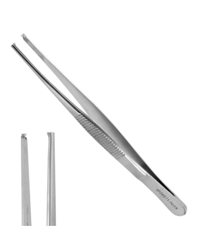 Pince à disséquer fine, avec griffe, 16 cm