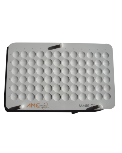 Plaque mélangeuse pour détermination des groupes sanguins 72 puits