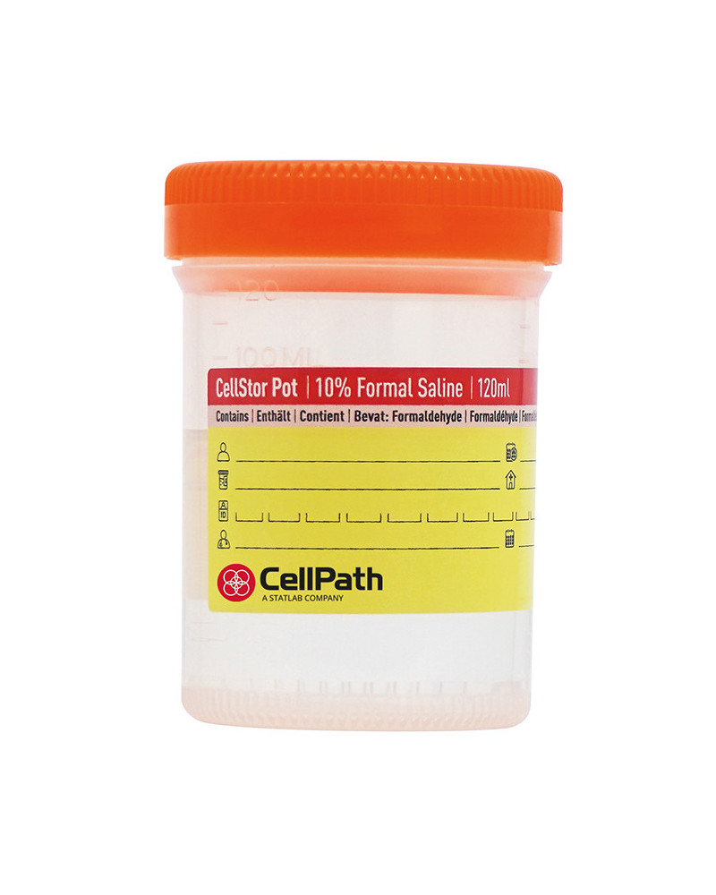 Cellstor Pot, 120 ml avec 90 ml de fixateur
