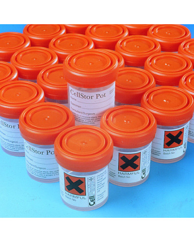 Cellstor pot, 20 ml avec 10 ml de fixateur