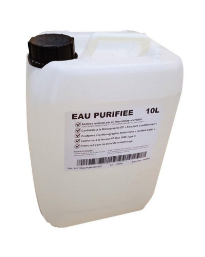 Eau distillée non stérile