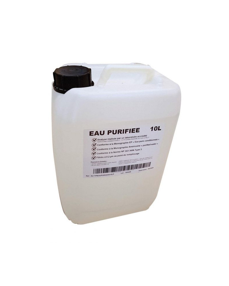 Eau distillée non stérile