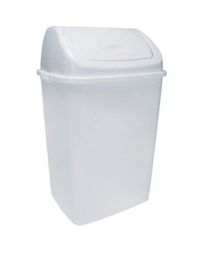 Poubelles de laboratoire en pvc de couleur blanche, 50 L