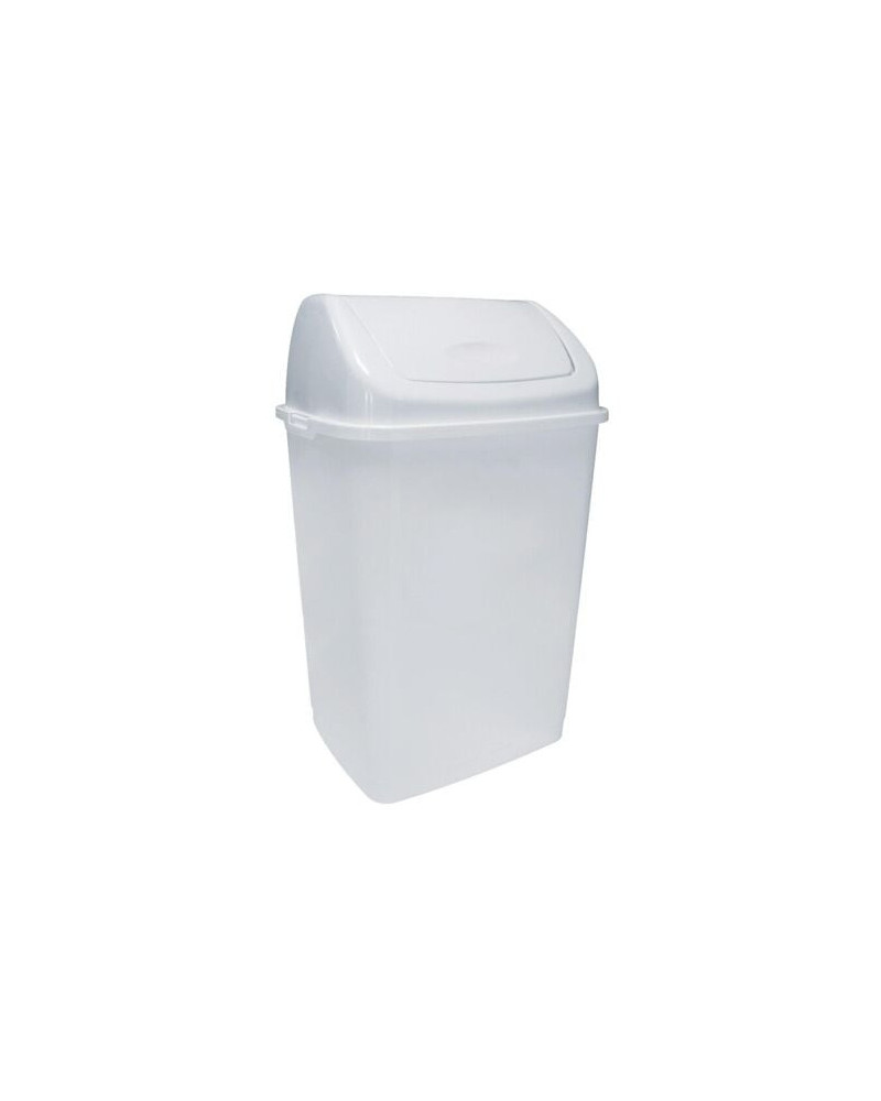 Poubelles de laboratoire en pvc de couleur blanche, 50 L