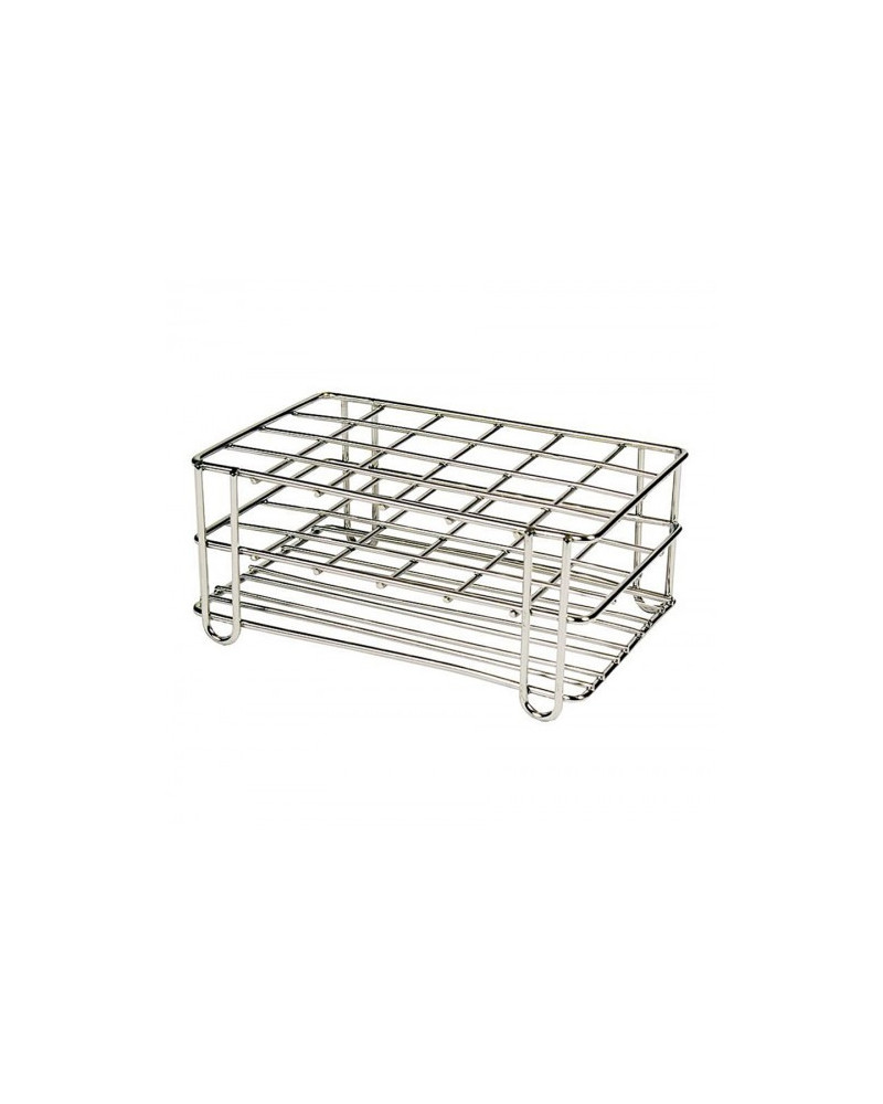 Portoirs en fil d'acier inox, pour tubes Dia: 25 mm, 4 x 6 24 trous