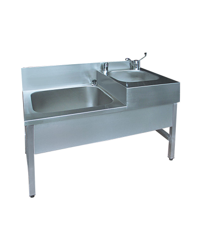 Unité de lavage-drainage 2 bacs décalés, Modèle Unit002