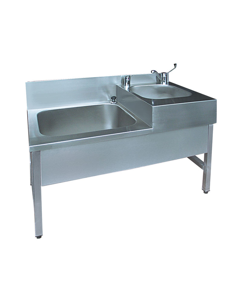 Unité de lavage-drainage 2 bacs décalés, Modèle Unit002