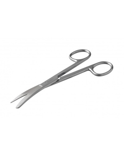 Ciseaux dauphin (1 bout pointu et 1 bout mousse), courbes, 11 cm