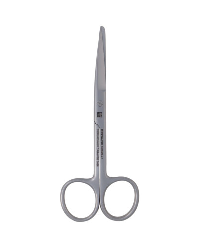 Ciseaux dauphin (1 bout pointu et 1 bout mousse), courbes, 15 cm