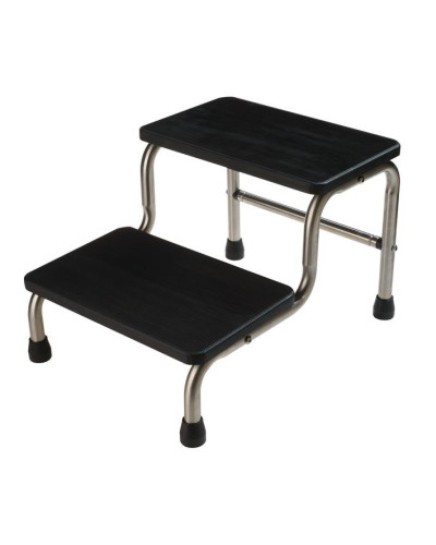 Marchepied médical 2 marches en acier inoxydable