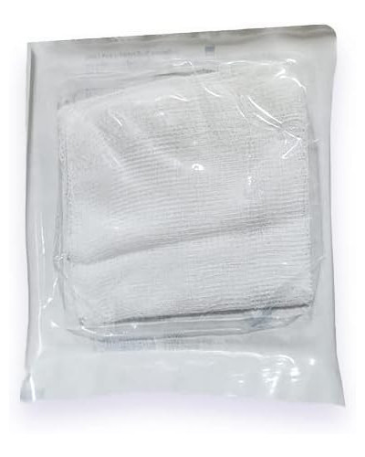 Compresses de gaze stériles 17 fils 16 plis 10 x 10 cm (40 x 40 cm) sachet de 10, boîte de 30 sachets