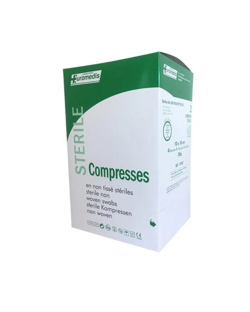 Compresse non tissée stérile, 100 x 100 mm