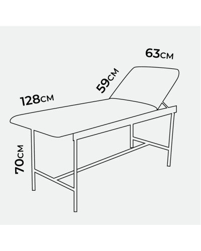 Ensemble divan d’examen tube carré + tabouret + marchepied | SOCIMED