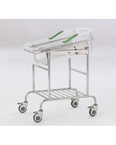 Berceau amovible avec matelas, monté sur roulettes