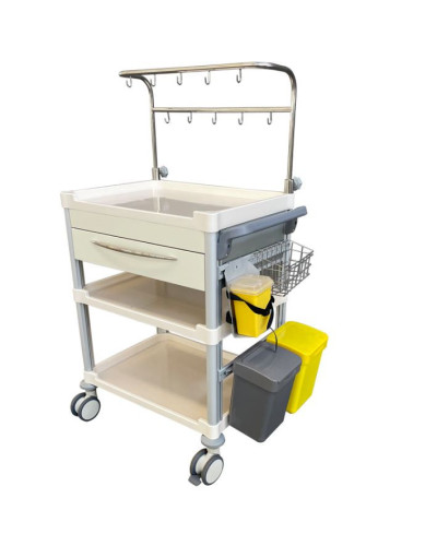 Chariot médical pour perfusion, Modèle JDESE294-B, Dim. L750 x L475 x H900
