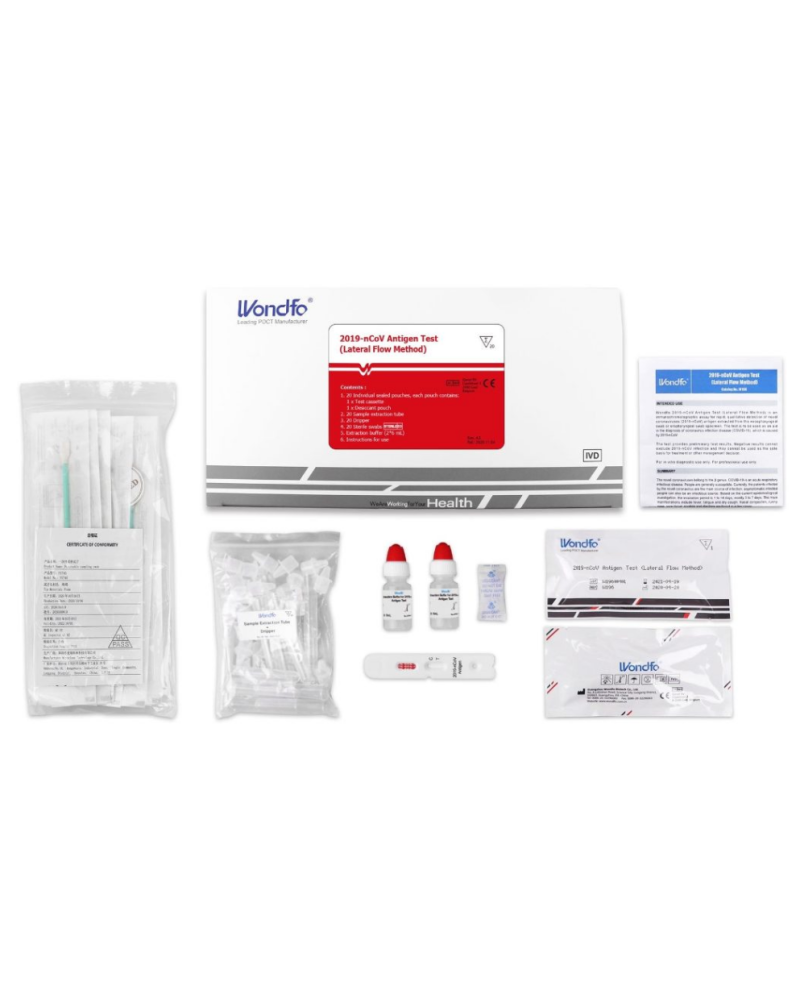 Test d'antigène 2019-nCoV (méthode à flux latéral) avec Tampon de détection