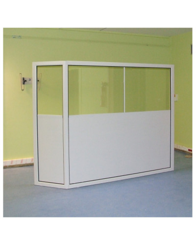 Châssis bois vitré plombé 2mm, 120 x 80 cm