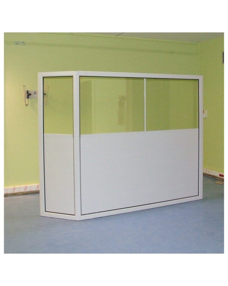 Châssis bois vitré plombé 2mm, 120 x 80 cm