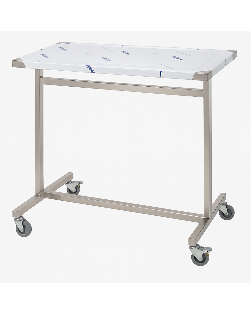 Table à instruments inox 1 plateau – dimensions 900×600 mm | SOCIMED