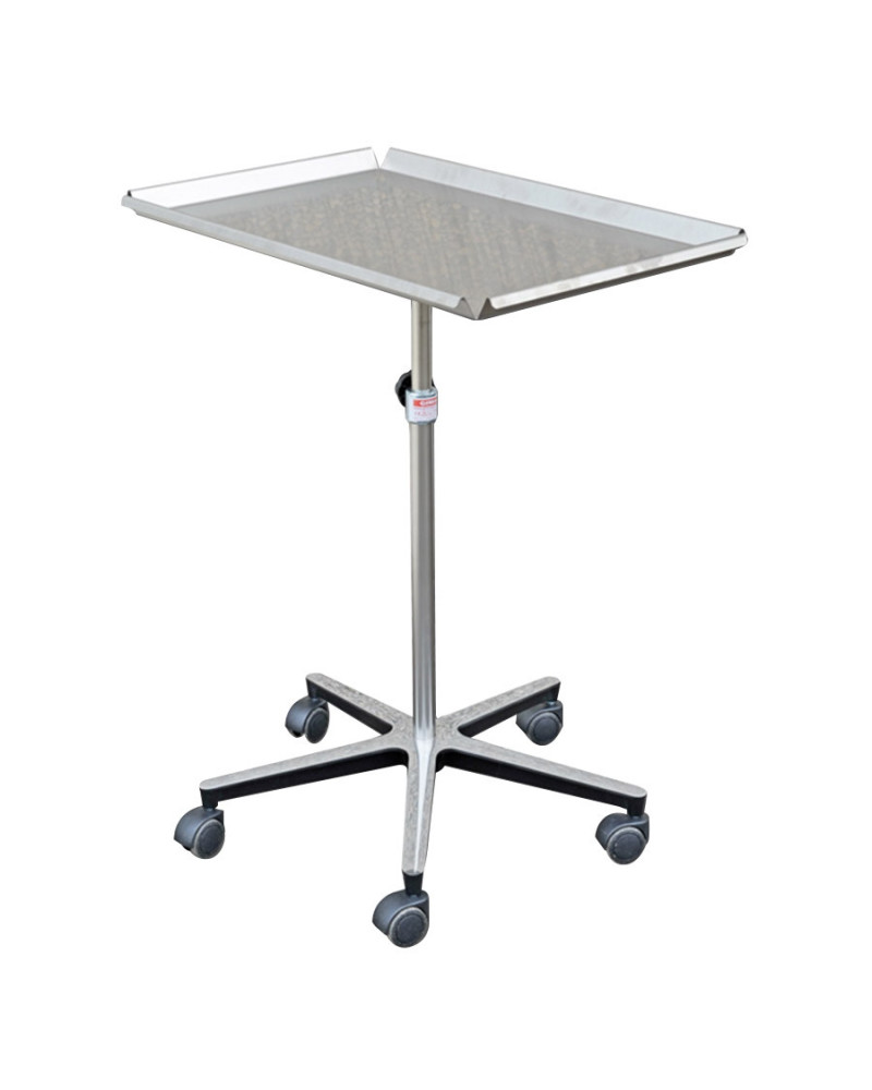 Table Mayo Manuelle Inox 60×40 – Réglable en Hauteur | SOCIMED