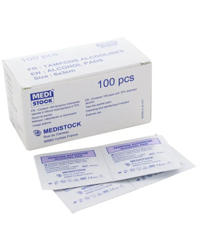Compresses Alcool 70 % Stériles – Tampons Antiseptiques Individuels | SOCIMED