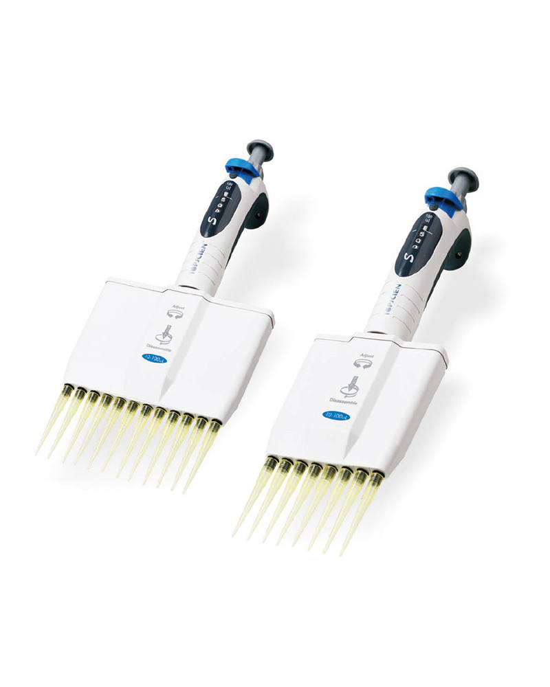 Micropipette à volume variable 12 canaux de 30 à  300 µl éjecteur autoclavable à 121°C