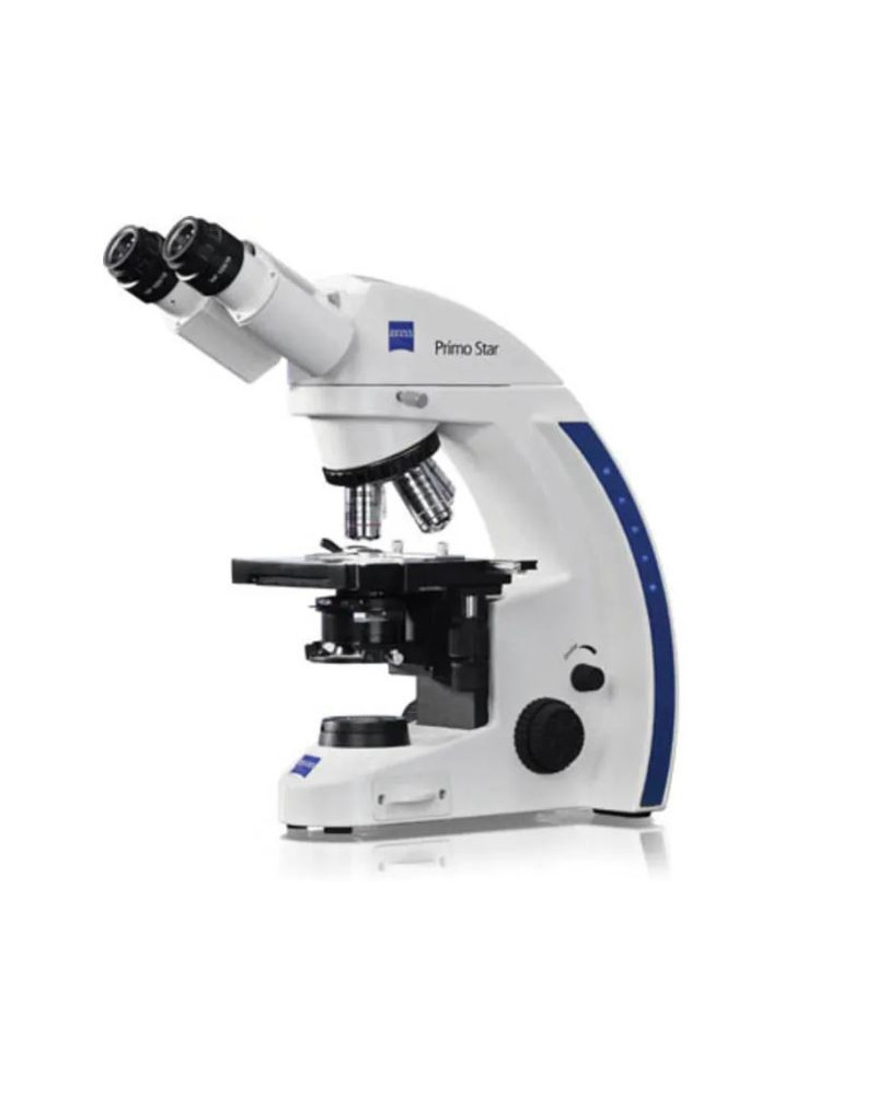 Microscope binoculaire fixe Primo Star Köhler à Halogène et LED, Fov 18 pointeur Modèle ZEISS