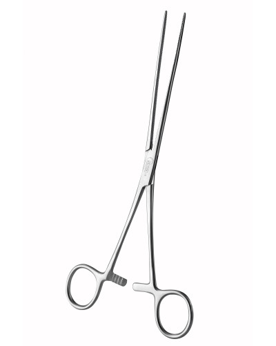 Pince clamp de doyen, courbe, 23 cm