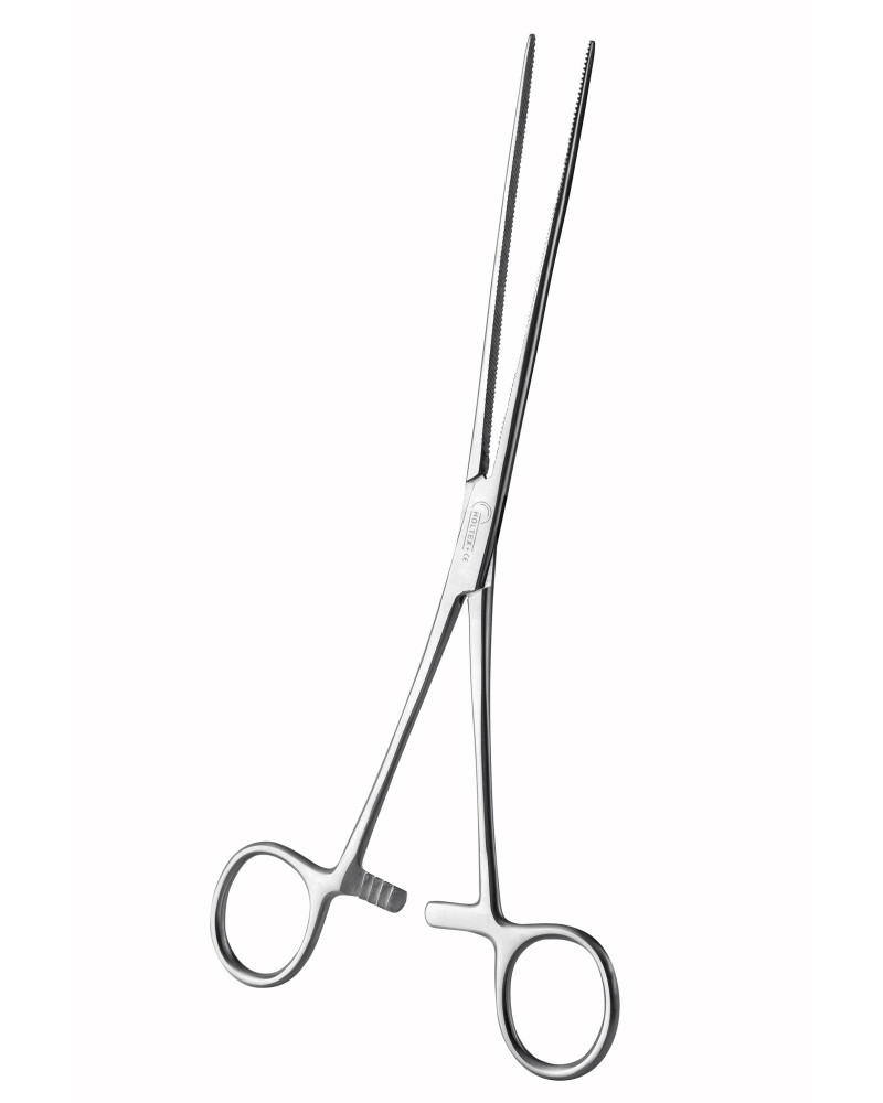 Pince clamp de doyen, courbe, 23 cm