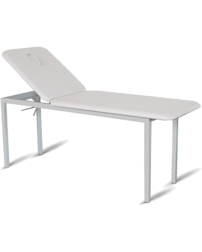 Table d'examen médical blanc