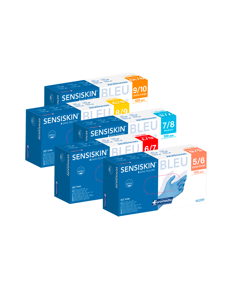 Gants Nitrile Sans Poudre Sensiskin – 240 mm | SOCIMED