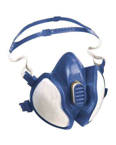 Demi-masque de protection contre les vapeurs et les gaz avec filtres intégrés