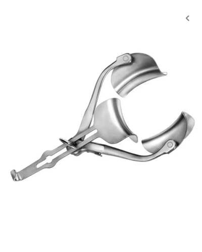 Ecarteur abdominal RICARD, complet avec 1 paire de lames latérales 60 X 80 mm